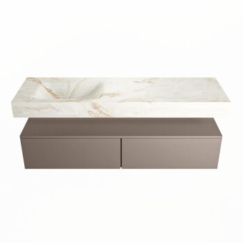corian waschtisch set alan dlux 150 cm braun marmor frappe ADX150Smo2ll0fra