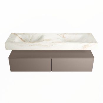 corian waschtisch set alan dlux 150 cm braun marmor frappe ADX150Smo2lD0fra