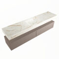 corian waschtisch set alan dlux 200 cm braun marmor frappe ADX200Smo2lM0fra