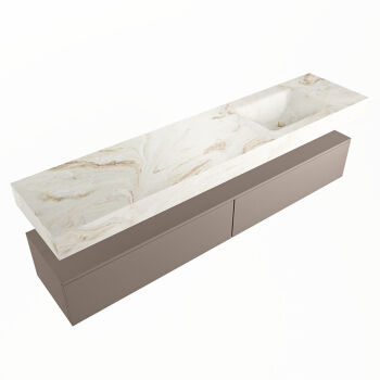 corian waschtisch set alan dlux 200 cm braun marmor frappe ADX200Smo2lR0fra