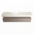 corian waschtisch set alan dlux 200 cm braun marmor frappe ADX200Smo2lM1fra