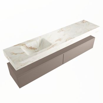 corian waschtisch set alan dlux 200 cm braun marmor frappe ADX200Smo2ll1fra