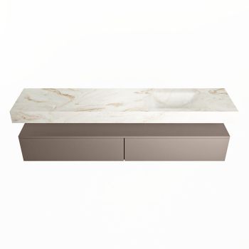 corian waschtisch set alan dlux 200 cm braun marmor frappe ADX200Smo2lR1fra
