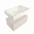 corian waschtisch set alan dlux 70 cm braun marmor frappe ADX70lin1lM0fra