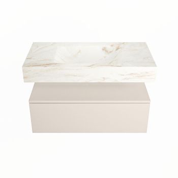corian waschtisch set alan dlux 90 cm braun marmor frappe ADX90lin1lM0fra