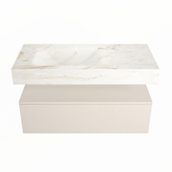 corian waschtisch set alan dlux 100 cm braun marmor frappe ADX100lin1ll0fra