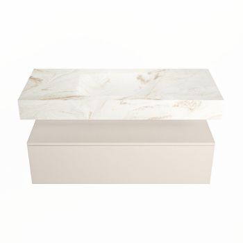 corian waschtisch set alan dlux 110 cm braun marmor frappe ADX110lin1lM0fra