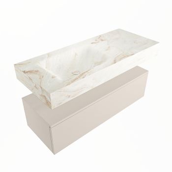 corian waschtisch set alan dlux 110 cm braun marmor frappe ADX110lin1ll0fra