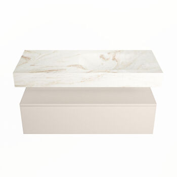 corian waschtisch set alan dlux 110 cm braun marmor frappe ADX110lin1lR0fra