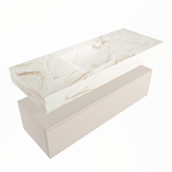 corian waschtisch set alan dlux 120 cm braun marmor frappe ADX120lin1lM0fra