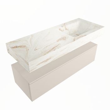 corian waschtisch set alan dlux 120 cm braun marmor frappe ADX120lin1lR0fra