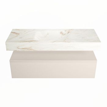 corian waschtisch set alan dlux 120 cm braun marmor frappe ADX120lin1lM1fra