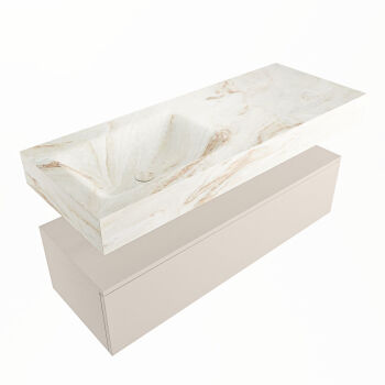 corian waschtisch set alan dlux 120 cm braun marmor frappe ADX120lin1ll1fra
