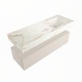 corian waschtisch set alan dlux 130 cm braun marmor frappe ADX130lin1lR0fra