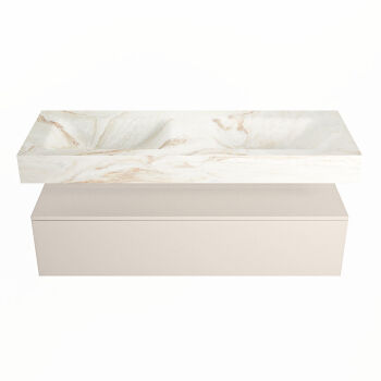 corian waschtisch set alan dlux 130 cm braun marmor frappe ADX130lin1lD0fra