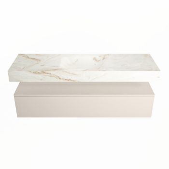 corian waschtisch set alan dlux 150 cm braun marmor frappe ADX150lin1lM0fra