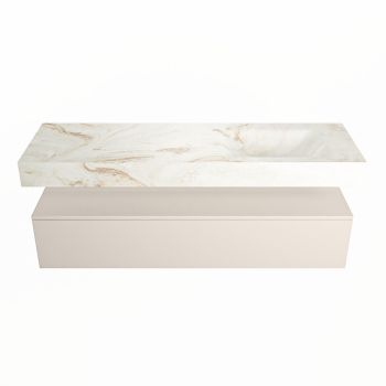 corian waschtisch set alan dlux 150 cm braun marmor frappe ADX150lin1lR0fra