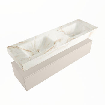 corian waschtisch set alan dlux 150 cm braun marmor frappe ADX150lin1lD0fra