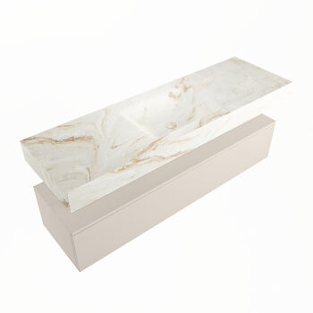 corian waschtisch set alan dlux 150 cm braun marmor frappe ADX150lin1lM1fra
