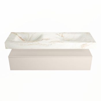 corian waschtisch set alan dlux 150 cm braun marmor frappe ADX150lin1lD2fra