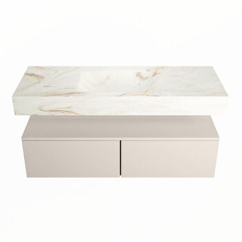 corian waschtisch set alan dlux 120 cm braun marmor frappe ADX120lin2lM0fra