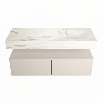 corian waschtisch set alan dlux 120 cm braun marmor frappe ADX120lin2lR0fra