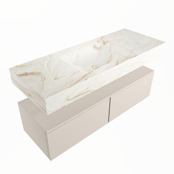 corian waschtisch set alan dlux 120 cm braun marmor frappe ADX120lin2lM1fra