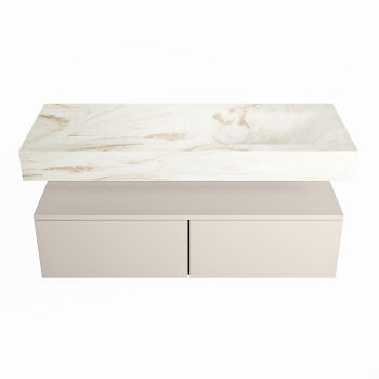 corian waschtisch set alan dlux 120 cm braun marmor frappe ADX120lin2lR1fra