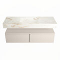 corian waschtisch set alan dlux 130 cm braun marmor frappe ADX130lin2lM0fra