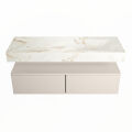 corian waschtisch set alan dlux 130 cm braun marmor frappe ADX130lin2lR1fra