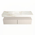 corian waschtisch set alan dlux 150 cm braun marmor frappe ADX150lin2lM0fra