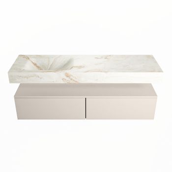 corian waschtisch set alan dlux 150 cm braun marmor frappe ADX150lin2ll0fra