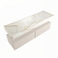 corian waschtisch set alan dlux 150 cm braun marmor frappe ADX150lin2lM1fra