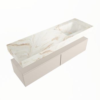 corian waschtisch set alan dlux 150 cm braun marmor frappe ADX150lin2lR1fra