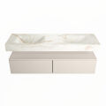 corian waschtisch set alan dlux 150 cm braun marmor frappe ADX150lin2lD2fra
