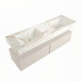 corian waschtisch set alan dlux 150 cm braun marmor frappe ADX150lin2lD2fra