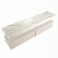 corian waschtisch set alan dlux 200 cm braun marmor frappe ADX200lin2lM0fra