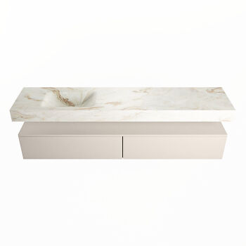 corian waschtisch set alan dlux 200 cm braun marmor frappe ADX200lin2ll0fra