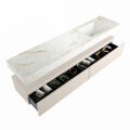 corian waschtisch set alan dlux 200 cm braun marmor frappe ADX200lin2lR0fra