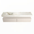 corian waschtisch set alan dlux 200 cm braun marmor frappe ADX200lin2ll1fra