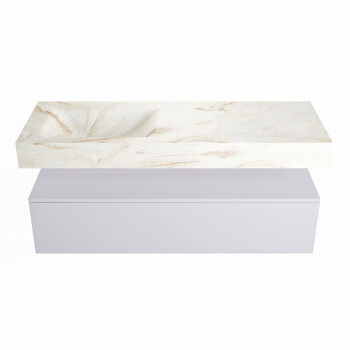 corian waschtisch set alan dlux 130 cm braun marmor frappe ADX130cal1ll0fra