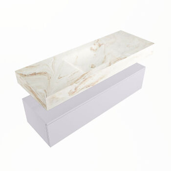 corian waschtisch set alan dlux 130 cm braun marmor frappe ADX130cal1lM1fra