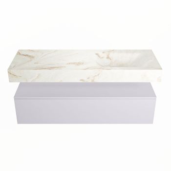 corian waschtisch set alan dlux 130 cm braun marmor frappe ADX130cal1lR1fra