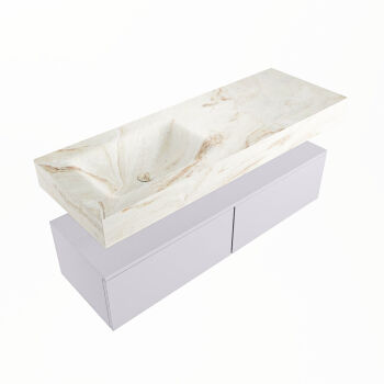corian waschtisch set alan dlux 130 cm braun marmor frappe ADX130cal2ll0fra