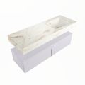 corian waschtisch set alan dlux 130 cm braun marmor frappe ADX130cal2lR0fra