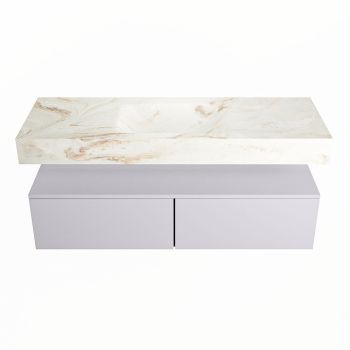corian waschtisch set alan dlux 130 cm braun marmor frappe ADX130cal2lM1fra