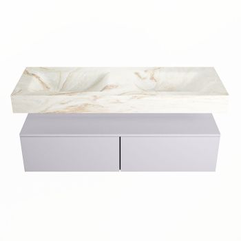 corian waschtisch set alan dlux 130 cm braun marmor frappe ADX130cal2lD2fra