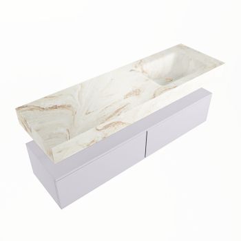 corian waschtisch set alan dlux 150 cm braun marmor frappe ADX150cal2lR1fra