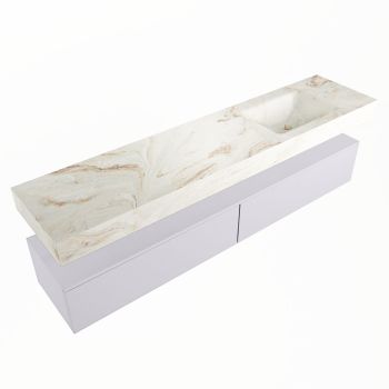 corian waschtisch set alan dlux 200 cm braun marmor frappe ADX200cal2lR0fra