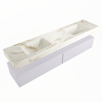 corian waschtisch set alan dlux 200 cm braun marmor frappe ADX200cal2lD0fra